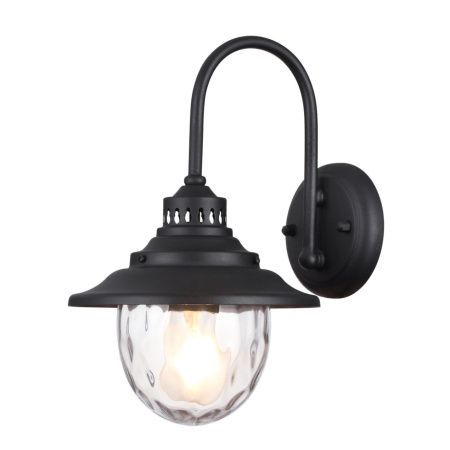 Ландшафтный настенный св-к E27 1*60W IP44 KALPI черный/стекло B ODEON LIGHT