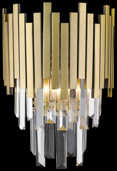 Бра Бронзовый/Прозрачный E14 2*40Вт WE137.02.501 WERTMARK