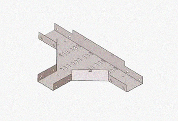 Лоток тройниковый замковый перфорированный ОТЗ 75х60 УХЛ1, горячее цинкование, S1,0
