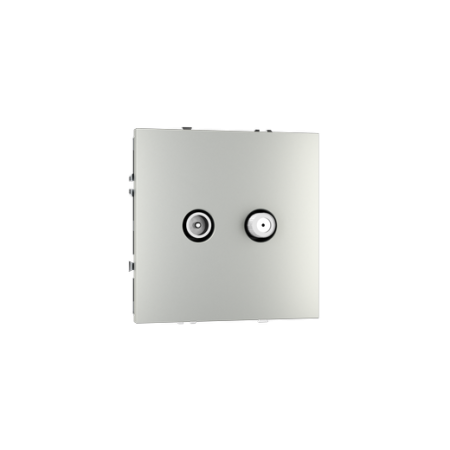 Розетка телевизионная встраиваемая Voltum S70 оконечная TV+SAT, (сталь) Розетка телевизионная встраиваемая Voltum S70 оконечная TV+SAT, (сталь)