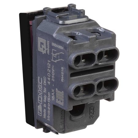 Перекрестный переключатель модульный, "Avanti", "Черный квадрат", 1 модуль DKC