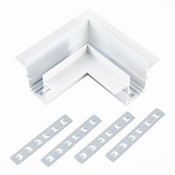 Угол-соединитель для встраиваемого магнитного шинопровода Белый ST007.529.00 ST LUCE