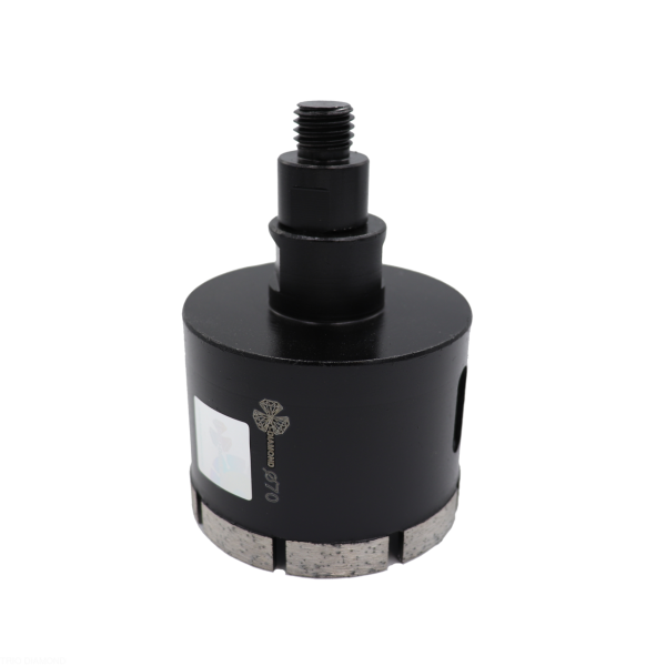 Коронка алмазная по керамограниту 70 мм Серебряная пайка GCB769 Trio-Diamond