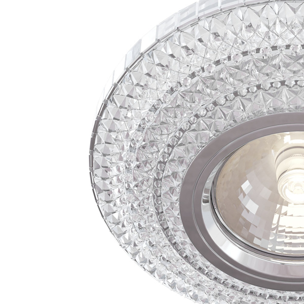 Встраиваемый светильник 1*GU10 50Вт Белый и Хром IP20 Metal Modern DL295-5-3W-WC Technical