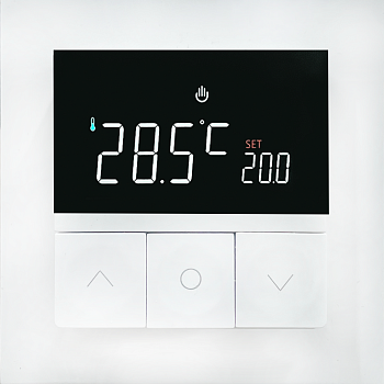 Donel Термостат с датчиком пола, программируемый с Wi-Fi, 16 A, 55*55 мм.белый, клавиши настройки, серия DTEF