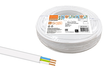 Провод ПУГСП 3х1,5 (5м), белый Народный