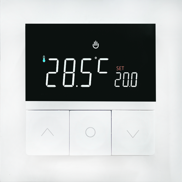 Donel Термостат с датчиком пола, программируемый с Wi-Fi, 16 A, 55*55 мм.белый, клавиши настройки, серия DTEF