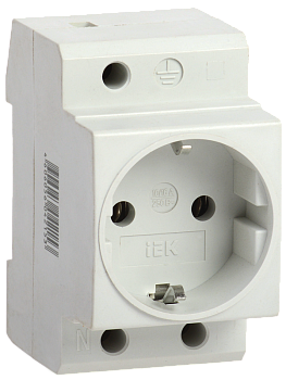 Розетка РАр10-3-ОПс заземлением на DIN-рейку IEK