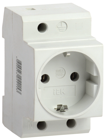 Розетка РАр10-3-ОПс заземлением на DIN-рейку IEK