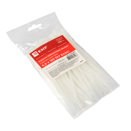 Хомут нейлоновый (4,8х150) (100шт) Basic EKF