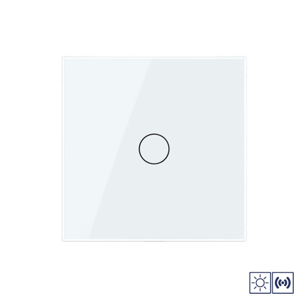 Сенсорный импульсный выключатель сухой контакт 1 клавиша 1 модуль Белый Livolo