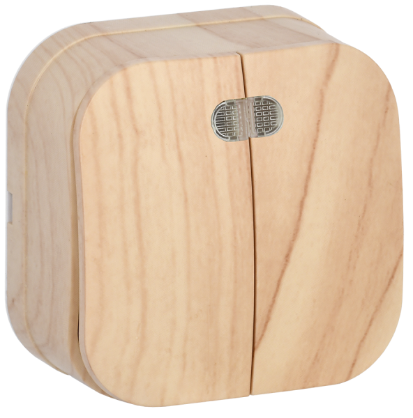 Выключатель 2-клавишный ОУ с индикацией ВС20-2-1-ХС 10А GLORY сосна IEK