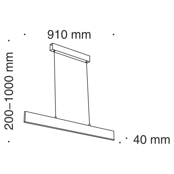 Подвесной светильник 23Вт 3000K Черный IP20 Step P010PL-L23B Technical
