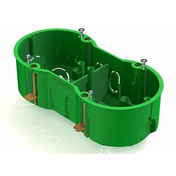 Коробка установочная 2-местная,141х70х45мм для скрытого монтажа в полых стенах (с саморез, с металл) CHINT