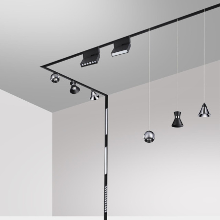 Трековый св-к для низков.шинопровода IP20 LED 4000К 12W 48V FLUM черн NOVOTECH