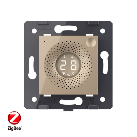 Датчик температуры и влажности ZigBee, цвет золотой (механизм) Livolo
