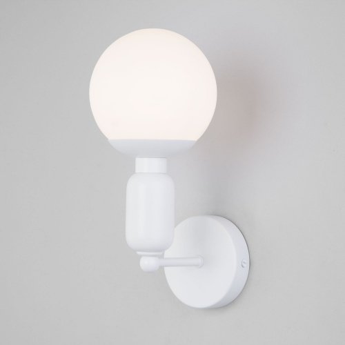 Настенный светильник со стеклянным плафоном 1*E27 60Вт белый IP20 Bubble (50251/1 белый) Eurosvet