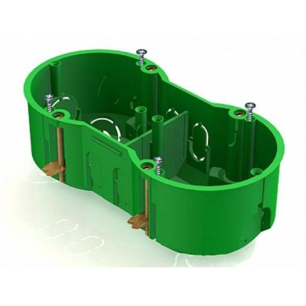 Коробка установочная 2-местная,141х70х45мм для скрытого монтажа в полых стенах (с саморез, с металл) CHINT