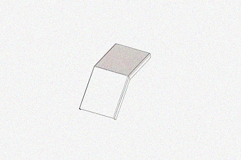 Крышка лотка КЛС 400х100-45 УХЛ1 для поворота трассы вниз на 45, горячее цинкование S1,5