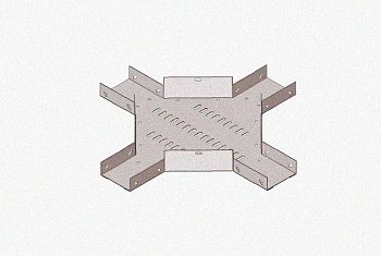 Лоток крестообразный замковый перфорированный КМЗ 300х60 УХЛ1, горячее цинкование, S1,5
