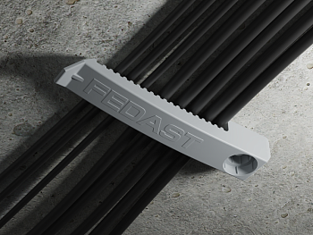 Держатель кабеля односторонний для прямого монтажа серый (20шт/уп) FEDAST