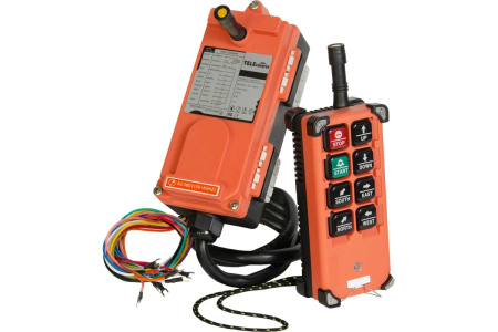 Комплект радиоуправления Telecontrol F21-E1В, 1 скорость, 6 кнопок+СТАРТ+СТОП (1 передатчик, 1 приемник) AC/DC 65-440V