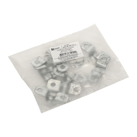 Скоба металлическая двухлапковая d10-11 мм (10 шт) PROxima EKF
