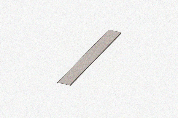 Крышка лотка КЛ 75 УT1,5, оцинкованный лист S1,0