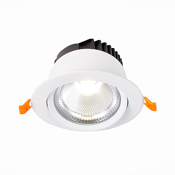 Светильник встраиваемый Белый LED 1*15Вт 3000К 1 125Lm Ra80 24° IP20 D109xH65 220-240В ST211.538.15.24 ST LUCE