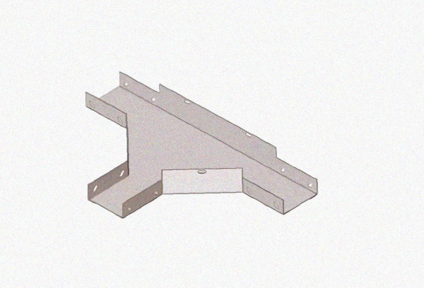 Лоток тройниковый глухой ОТГ 100х60 УХЛ1, горячее цинкование, S1,5