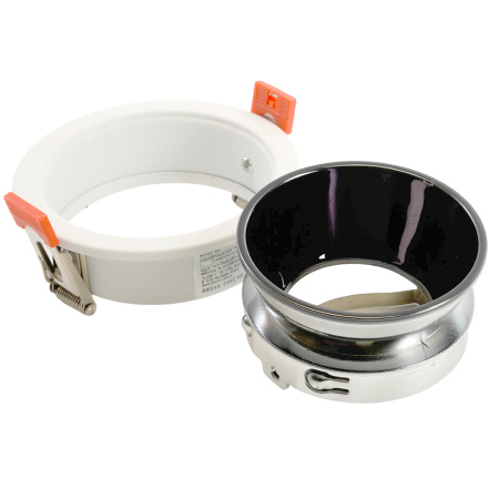 Светильник потолочный встраиваемый, MR16 G5.3, белый + черный хром DL3102 Feron