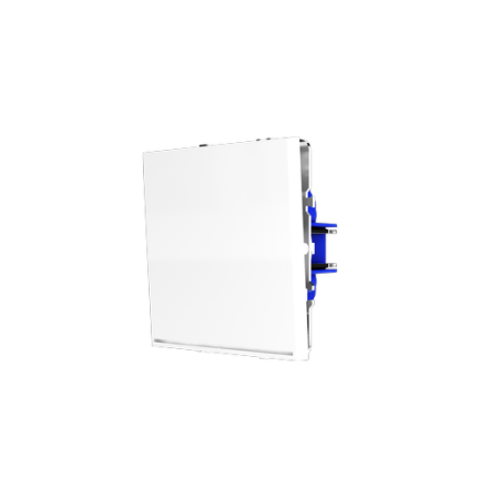 Проходной переключатель встраиваемый Voltum S70 одноклавишный с подсветкой 10А, (белый глянцевый)