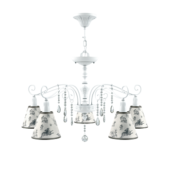 Люстра 5*E14 40Вт Матовый Белый IP20 Provence 23 E4-05-WM-LMP-O-8-CRL-E4-05-TR-DN Maytoni