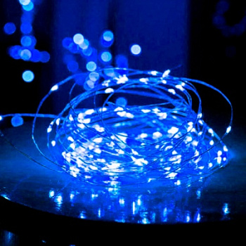 Гирлянда Роса на елку на USB 5 метров 50 led Синий Giant4