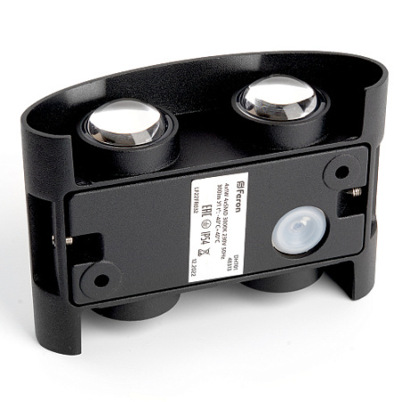 Светильник уличный светодиодный, 4*1W, 300Lm, 4000K, черный DH701 Feron