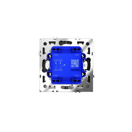 Выключатель встраиваемый Voltum S70 двухклавишный с подсветкой 10А, (титан)