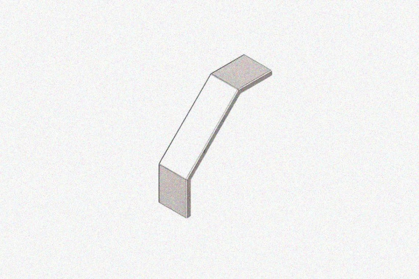 Крышка лотка замкового КЛСЗ 200х65-90 УХЛ1 для поворота трассы вниз на 90, горячее цинкование, S1,0