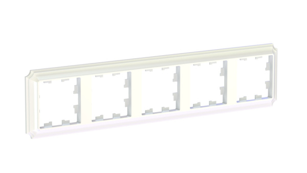 ATLASDESIGN ANTIQUE 5-постовая РАМКА, универсальная, ЖЕМЧУГ Schneider Electric