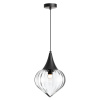 Подвес E14 1*40W KESTA черный/прозрачный/стекло ODEON LIGHT