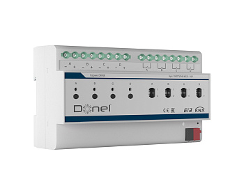 Donel KNX Диммер 1-10V, 4-канальный, 16AПассивный режим DC 0/1-10 В, ток переключения 16 А / 250 В переменного тока, Cерия DKNX