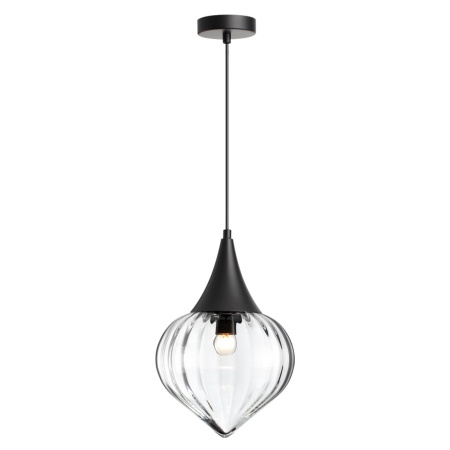 Подвес E14 1*40W KESTA черный/прозрачный/стекло ODEON LIGHT