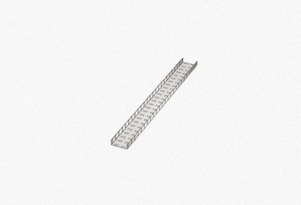 Лоток замковый перфорированный ЛМЗ 600х65х2000 УТ1,5, горячее цинкование, S1,5