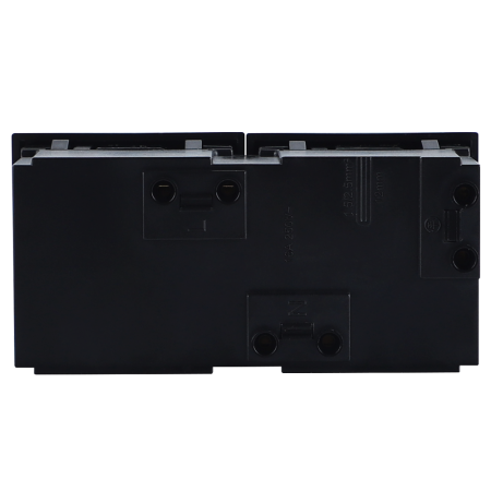 Donel Розетка 2х2К+З нем.ст., 45 гр., с з/ш, черн. матовая (90х45мм), серия (тип) DF6