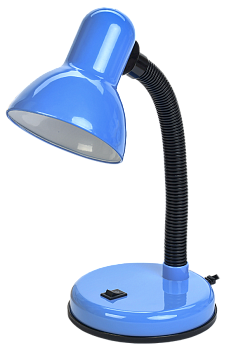 LIGHTING Светильник настольный 1002 на подставке Е27 синий IEK