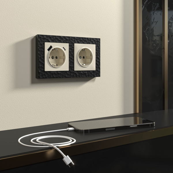 Розетка с быстрой зарядкой USB Type A+С слоновая кость Werkel Розетка с быстрой зарядкой USB Type A+С слоновая кость Werkel