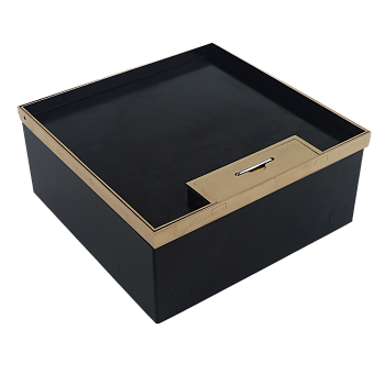 Donel Лючок в пол 18 мод. (6 мод. 45х45 мм. + 6 мод. 22.5х45 мм.) верт. установка, латунь, в уровень с напольным покрытием