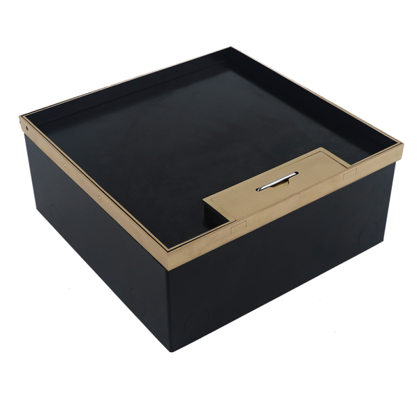 Donel Лючок в пол 18 мод. (6 мод. 45х45 мм. + 6 мод. 22.5х45 мм.) верт. установка, латунь, в уровень с напольным покрытием