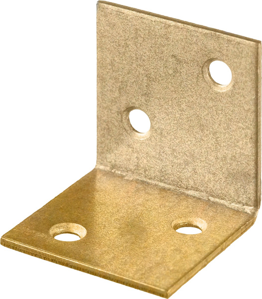 Уголок мебельный широкий УМШ-2.0, 25х25х25 х 2мм, желтый цинк, ЗУБР