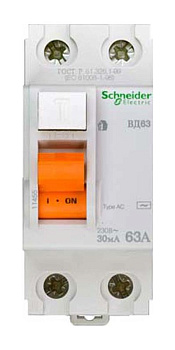 Устройство защитного отключения УЗО 2П 63А (АС) 30мА Домовой Schneider Electric