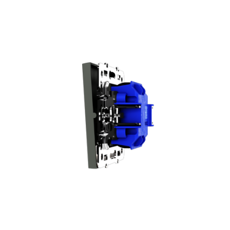 Выключатель встраиваемый Voltum S70 одноклавишный с подсветкой 10А, (титан)